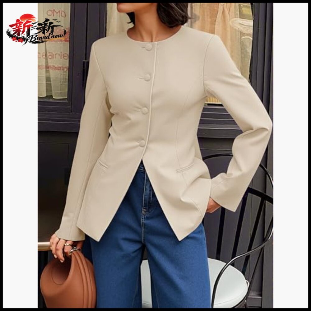 Polyester Blend Blazer with Drawstring Waist for … - image 2